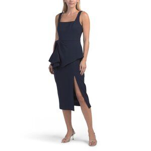 AIDAN MATTOX DARK NAVY Sleeveless Cocktail Dress